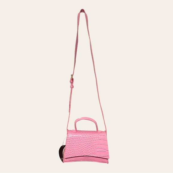 Sportsgirl Handbags - Sportsgirl Mackenzie Pink Curved Crossbody Bag